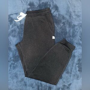 Vuori Heather Black Performance Joggers with White Draw cord